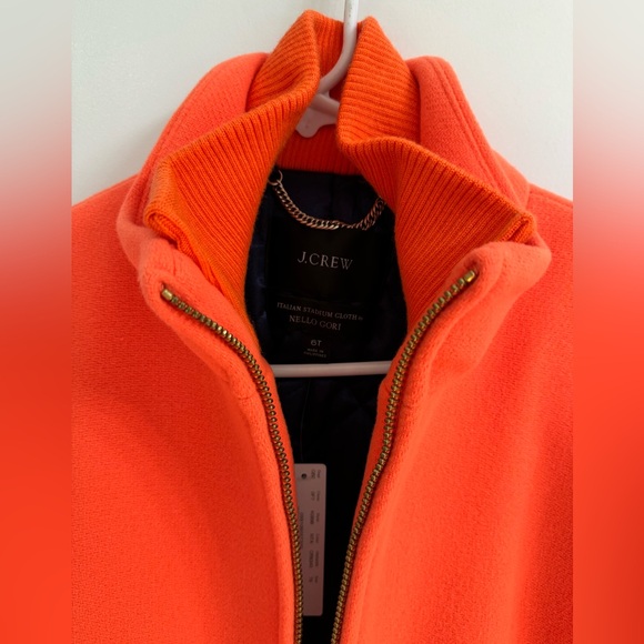 J. Crew Women's Orange Pea Coat - Picture 4 of 9